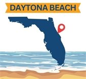 Daytona Beach on a map graphic