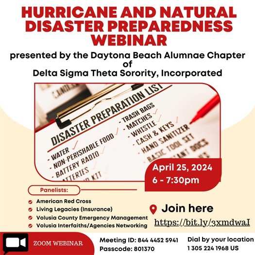 Hurricane and natural Disaster Preparedness Webinar