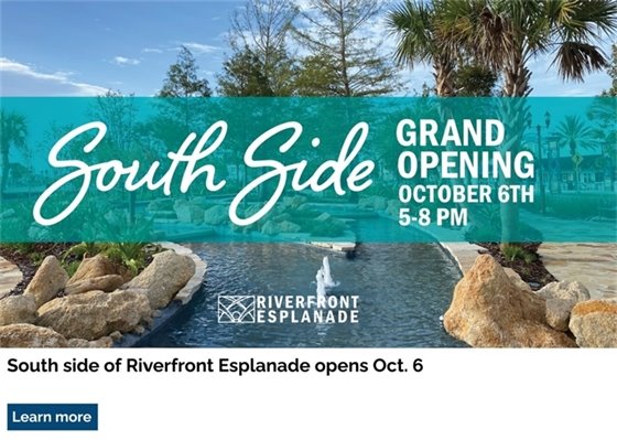 South side of Riverfront Esplanade opens Oct. 6