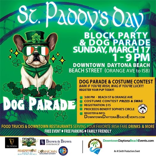 St. Paddy Day Dog Parade in downtown 