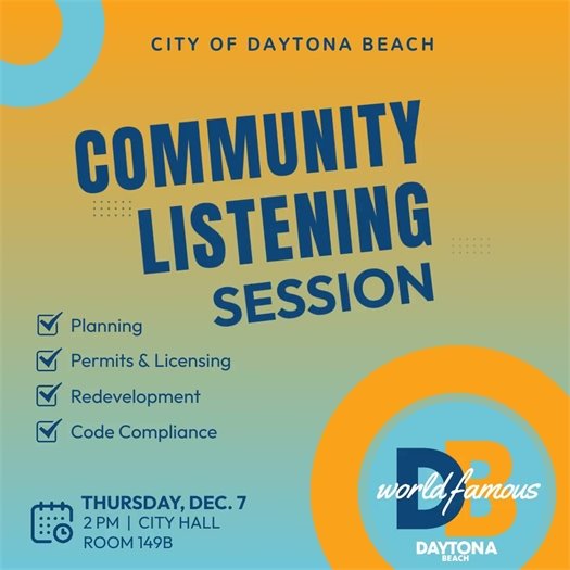 December 7 Community Listening Session graphic