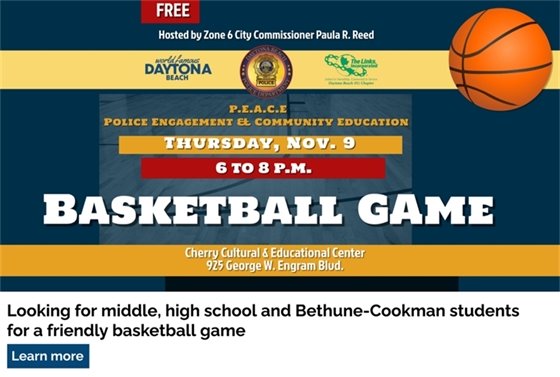 Team up with the Daytona Beach Police Department for a basketball game Thursday